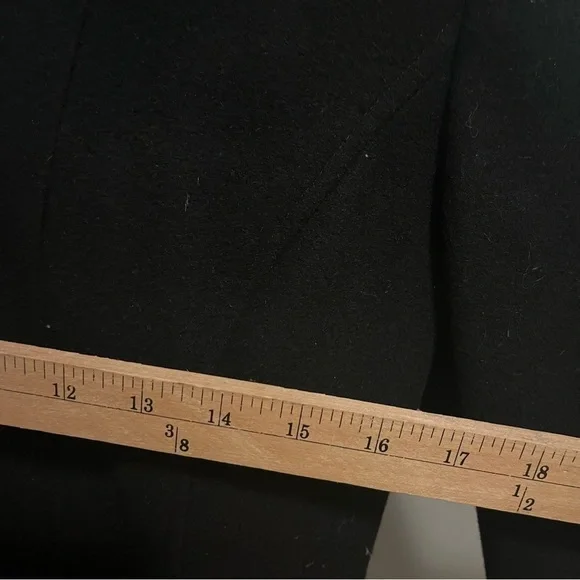 Michael Kors Black Hooded Wool Full Zip Jacket Small Gold Hardware - Picture 5 of 8